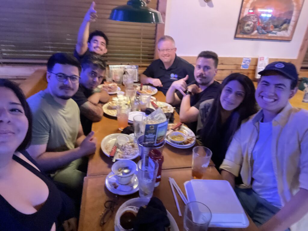 Team photo of us having a well deserved dinner! Thanks Pr. Gariety! We were glad to have accomplished everything we sought to do with LabView.